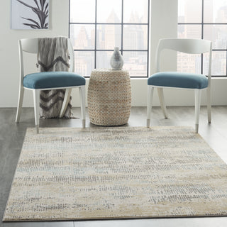 Nourison MA90 Uptown UPT03 Beige/Aqua Area Rug by Michael Amini Room Scene 3