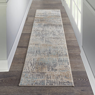 Nourison MA90 Uptown UPT03 Beige/Aqua Area Rug by Michael Amini Room Scene 2