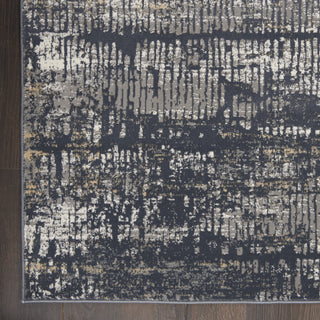 Nourison MA90 Uptown UPT03 Charcoal Grey Area Rug by Michael Amini Corner 