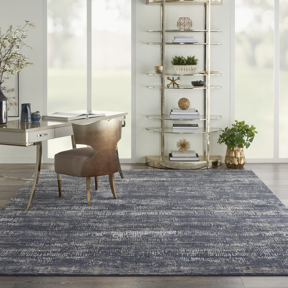 Nourison MA90 Uptown UPT03 Charcoal Grey Area Rug by Michael Amini Room Scene Featured