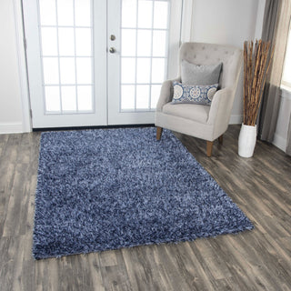 Rizzy Urban Dazzle UR359B Blue Area Rug Corner Image Feature