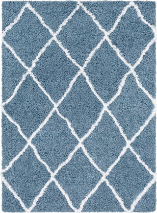 Surya Urban Shag USG-2309 Denim White Area Rug Mirror main image