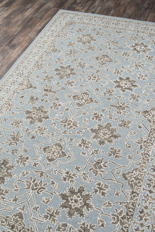 Momeni Valencia VAL-3 Blue Area Rug Corner Image Feature