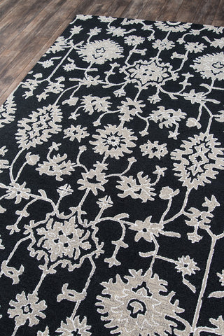 Momeni Valencia VAL-4 Charcoal Area Rug Corner Image Feature