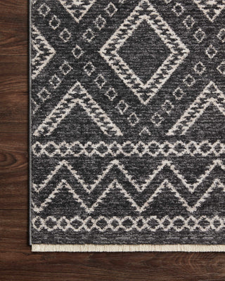 Loloi II Vance VAN-05 Charcoal / Dove Area Rug Corner Image