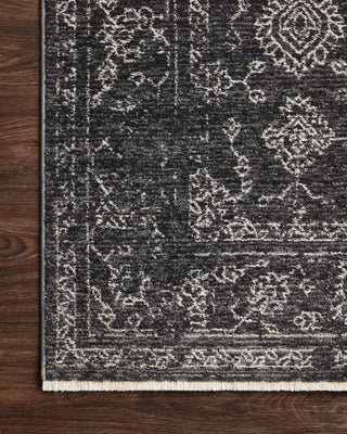 Loloi II Vance VAN-09 Charcoal / Dove Area Rug Corner Image