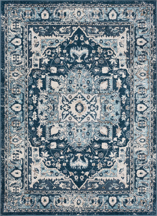 Surya Varanasi VAR-2307 Teal Pale Blue Dark Camel White Light Gray Medium Area Rug Mirror main image