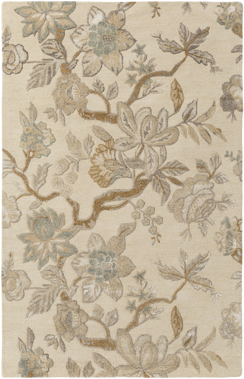 Verdant VDT-1002 White Area Rug by Surya