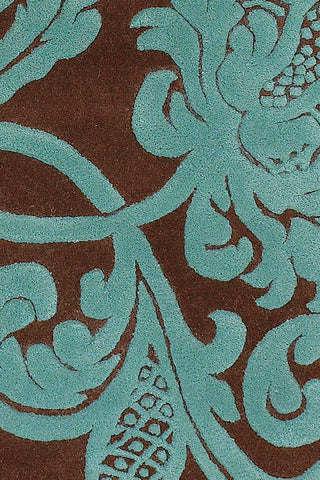 Chandra Venetian VEN-6002 Brown/Aqua Area Rug Close Up