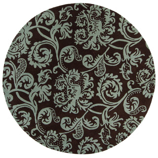 Chandra Venetian VEN-6002 Brown/Aqua Area Rug Round