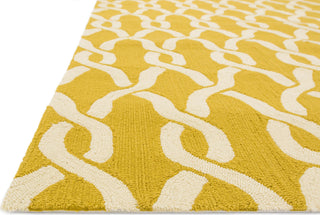 Loloi Venice Beach VB-08 Goldenrod / Ivory Area Rug Round Image Feature