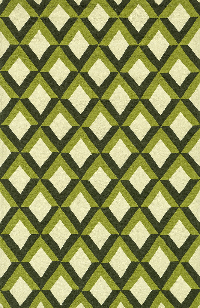 Loloi Venice Beach VB-12 Green Trellis Area Rug main image