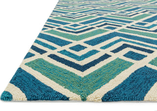 Loloi Venice Beach VB-22 Sea / Blue Area Rug Corner Shot