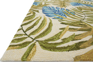 Loloi Venice Beach VB-23 Ivory/Green Area Rug Detail Shot Feature