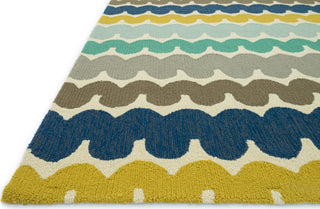 Loloi Ventura HVT05 Multi Stripe Area Rug Corner Shot