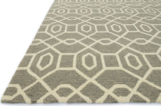 Loloi Ventura HVT06 Grey / Ivory Area Rug Corner Shot