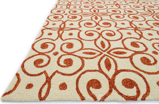 Loloi Ventura HVT07 Ivory / Spice Area Rug Corner Shot