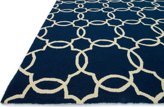 Loloi Ventura HVT08 Navy / Ivory Area Rug Corner Shot