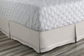 Surya Versaille VER-6005 Neutral Bedding Twin Bed Skirt