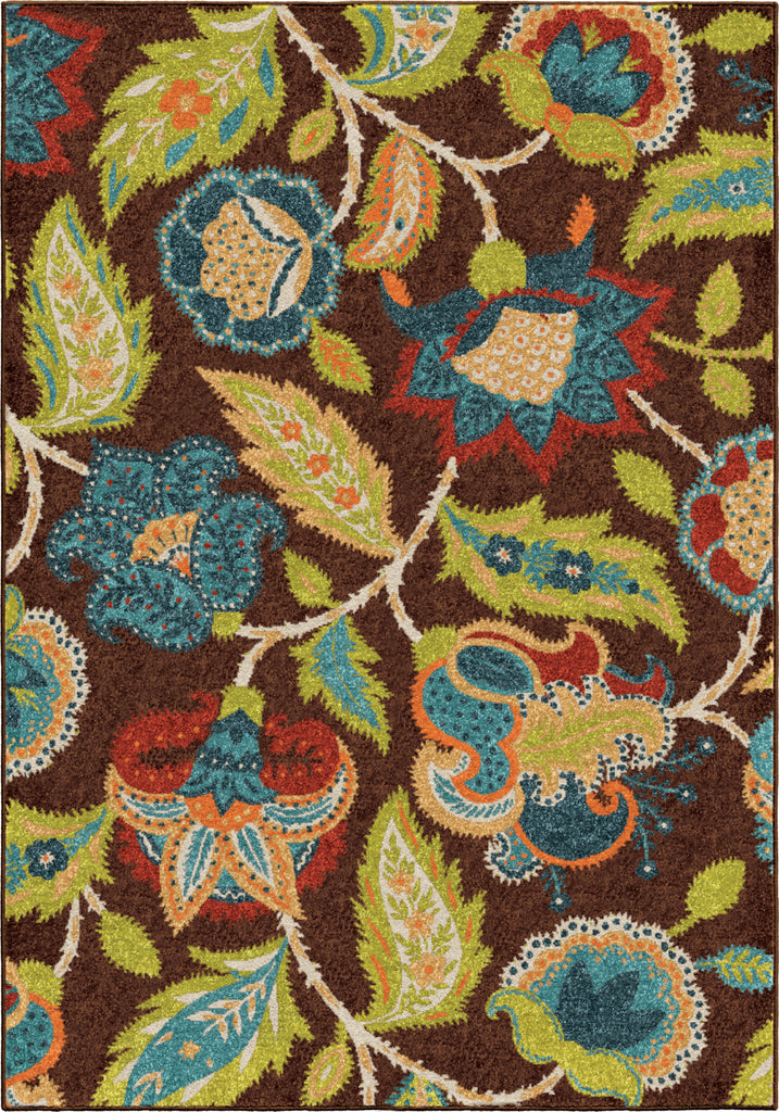 Orian Rugs Veranda Ethridge Brown Area Rug main image