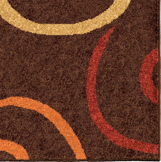 Orian Rugs Veranda Semi Swirls Brown Area Rug main image