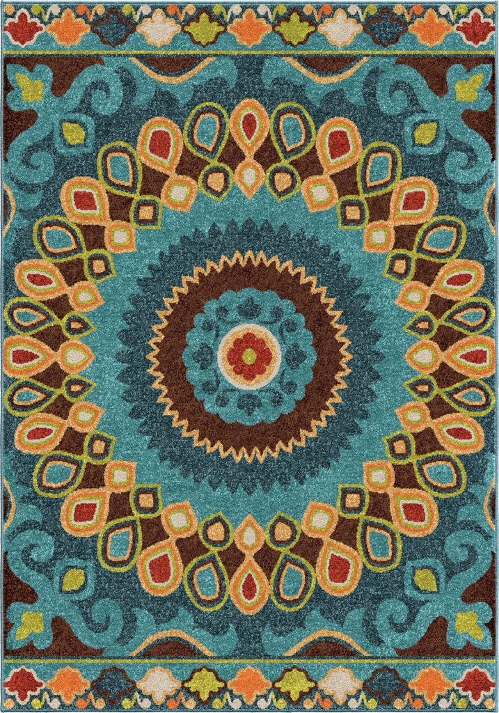 Orian Rugs Veranda Indo-China Admiral Blue Area Rug main image