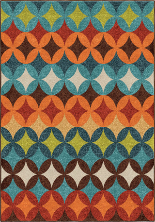 Orian Rugs Veranda Brandon Berry Multi Area Rug main image