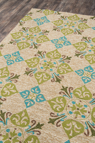 Momeni Veranda VR-29 Beige Area Rug Corner Shot Feature