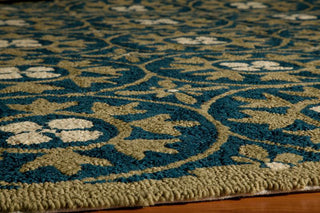 Momeni Veranda VR-30 Blue Area Rug Corner Shot