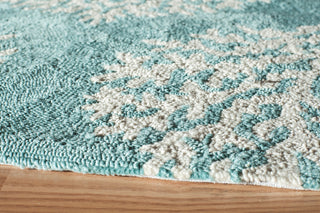 Momeni Veranda VR-45 Aqua Area Rug Corner Shot Feature