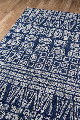 Momeni Veranda VR-67 Navy Area Rug Corner Image