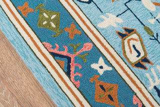 Momeni Veranda VR-71 Blue Area Rug Close up