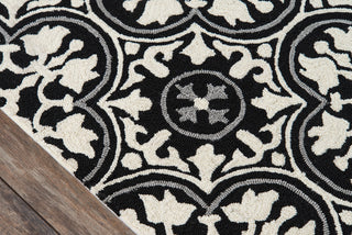 Momeni Veranda VR-77 Black Area Rug Close up