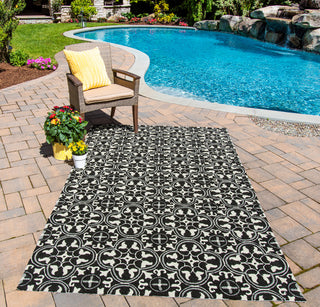 Momeni Veranda VR-77 Black Area Rug Main Image Feature