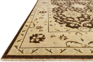 Loloi Vernon VN-01 Brown / Light Gold Area Rug Corner Shot Feature