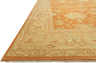 Loloi Vernon VN-05 Auburn / Gold Area Rug Corner Shot Feature