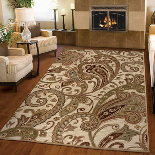 Orian Rugs Virtuous Hawthorn Beige Area Rug Room Scene