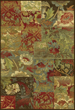 KAS Versailles 8556 Mocha Flora Machine Loomed Area Rug