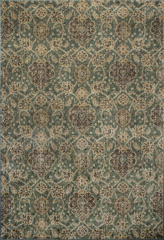 KAS Versailles 8589 Seafoam Allover Kashan Machine Loomed Area Rug