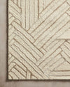 Loloi Verve VER-01 Ivory / Oatmeal Area Rug Corner On Wood