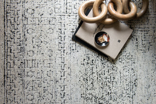 Loloi Vestige VQ-01 White/Black Area Rug Close Up