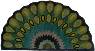 LR Resources Vibrance 03540 Miami Area Rug 1'10'' X 3'4'' Half Moon