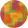 LR Resources Vibrance 03548 Lime Hand Tufted Area Rug 5' Round