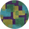 LR Resources Vibrance 03548 Purple Hand Tufted Area Rug 5' Round