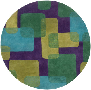 LR Resources Vibrance 03548 Purple Hand Tufted Area Rug 7'9'' Round