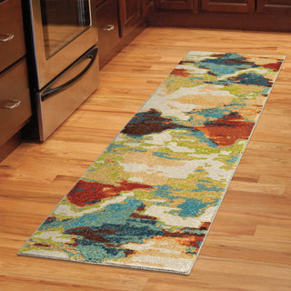 Orian Rugs Vibrance Vibrant Mirage Multi Area Rug Room Scene Runner