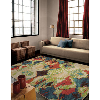 Orian Rugs Vibrance Vibrant Mirage Multi Area Rug Room Scene Feature