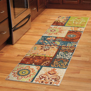 Orian Rugs Vibrance Patchland Multi Area Rug Room Scene Runner