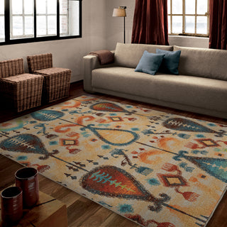 Orian Rugs Vibrance Classical Realm Multi Area Rug Room Scene Feature