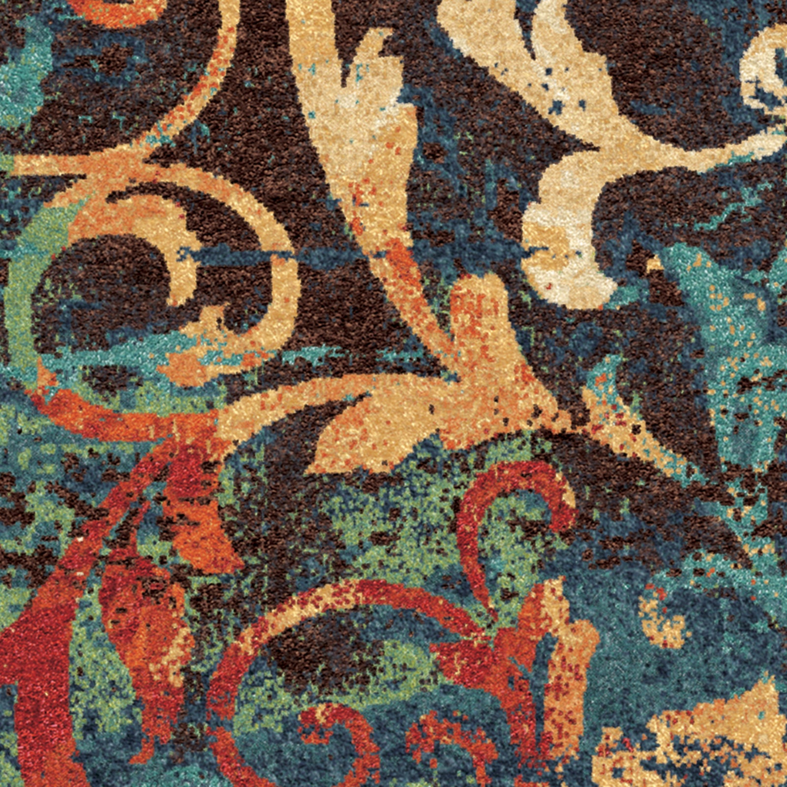 Orian Rugs Vibrance Watercolor Scroll Multi Area Rug – Incredible Rugs ...